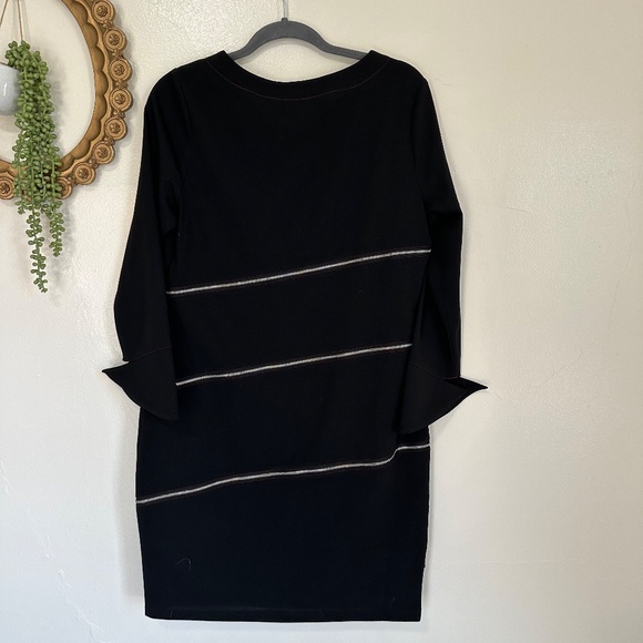 Samuel Dong Black Zipper Dress, Crepe Mini Dress, Size Medium - Picture 3 of 6